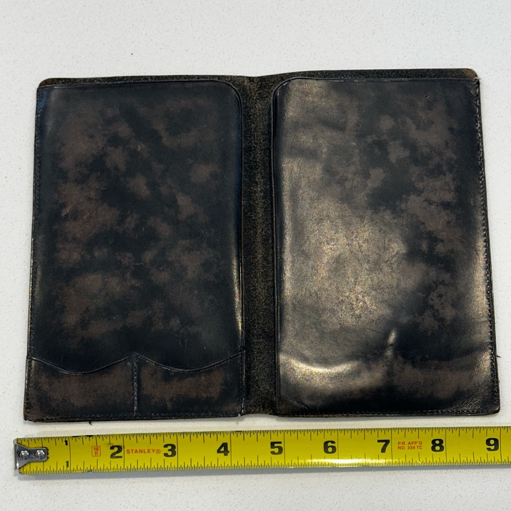 Vintage Black-Brown Buttery-soft Leather Wallet Bill Fold Men Women All Gender
